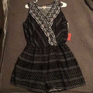 Mossimo Black and White Pattern Romper